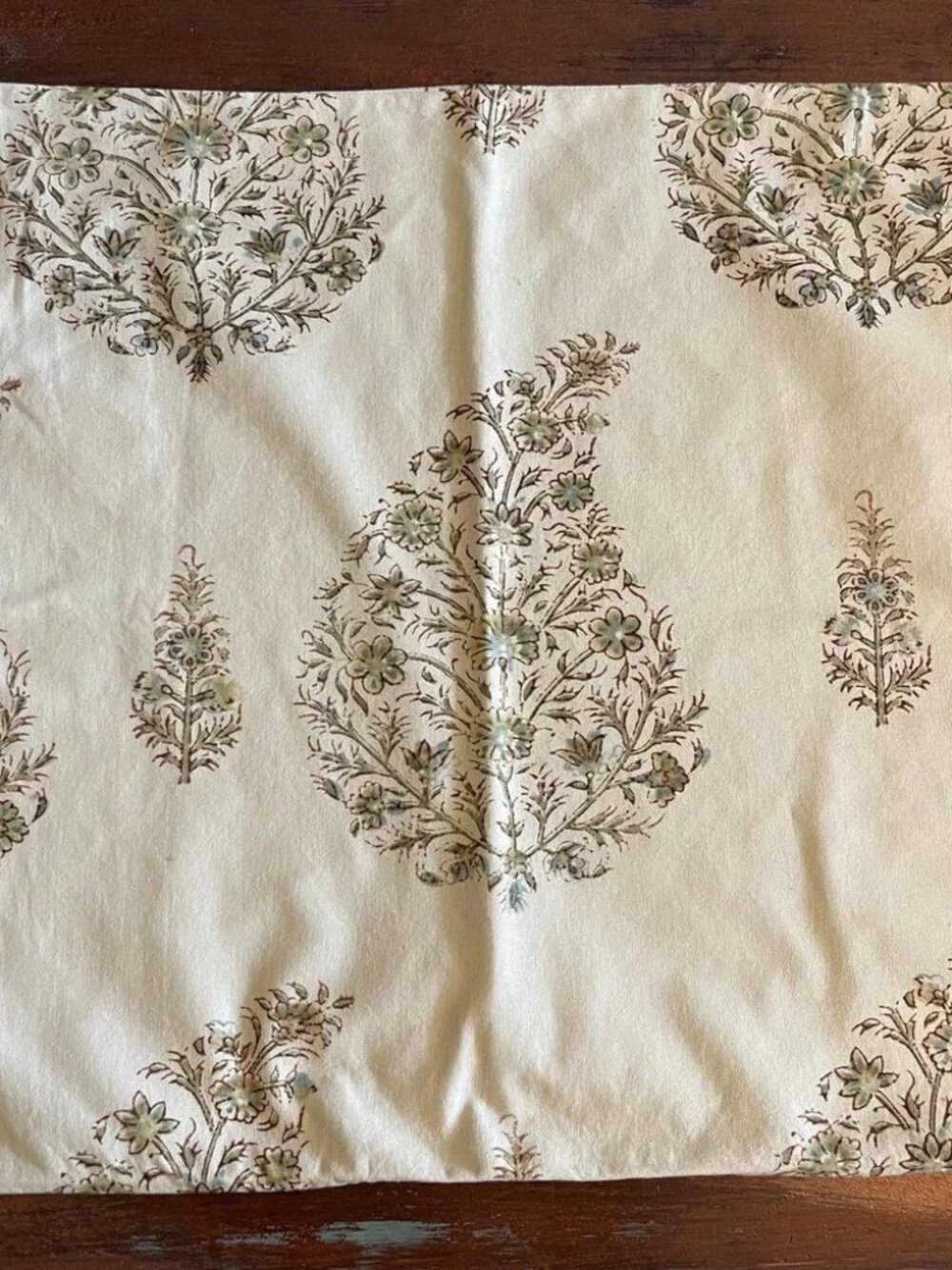 Pottery Barn Paisley Block Print Pillow Cover 24"